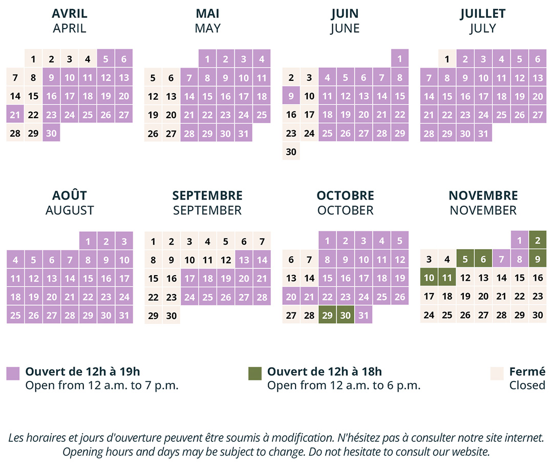 Horaires du restaurant